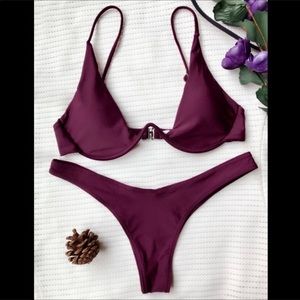 Zaful push up plunge bikini / bathing suit